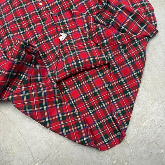 Vintage Ralph Lauren Classic Fit Button Down Shirt Red Plaid Cotton Large - Picture 6 of 7